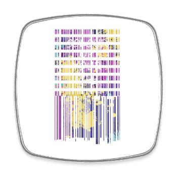 Bring color to your life - Square fridge magnet - white - Front