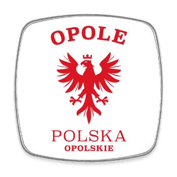 OPOLE Polen Polska Poland - Viereckiger Kühlschrankmagnet - Weiß - Vorne