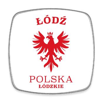 LODZ Polen Polska Poland - Viereckiger Kühlschrankmagnet - Weiß - Vorne