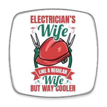 Elektrikerin - Viereckiger Kühlschrankmagnet - Weiß - Vorne