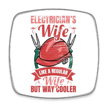 Elektronikerin - Viereckiger Kühlschrankmagnet - Weiß - Vorne