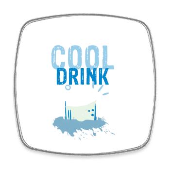 ALL I NEED is cool drink | Heat - Square fridge magnet - white - Front