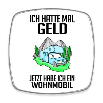 Wohnmobil Wohnwagen Campen Camping - Viereckiger Kühlschrankmagnet - Weiß - Vorne