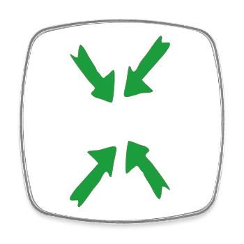 green in focus - Square fridge magnet - white - Front