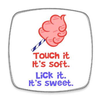 Bonbons Sweet Tooth Statement Dessert Délicieux - Magnet carré - blanc - Devant