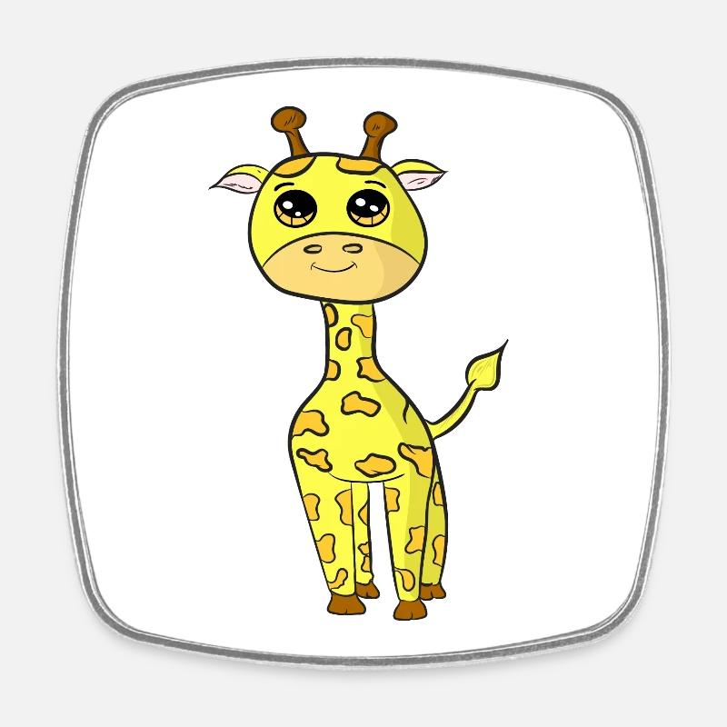 Baby giraffe - Square fridge magnet - white