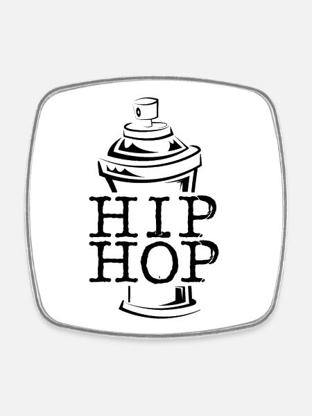 Hip Hop Graffiti Spray Can Spray Can Sprayer icône - Magnet carré - blanc