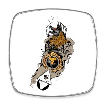 Atemberaubendes ägyptisches Design, anubis mit dem Auge - Viereckiger Kühlschrankmagnet - Weiß - Vorne