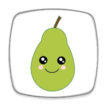 Kawaii Pear Kawaii Fruits Kawaii Fruit - Square fridge magnet - white - Front