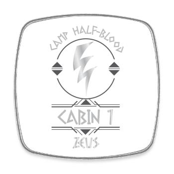 Cabin #1 in Camp Half Blood, Child of Zeus - Square fridge magnet - white - Front