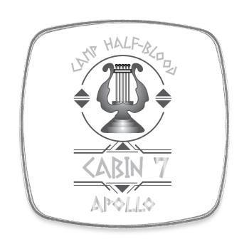 Cabin #7 in Camp Half Blood, Child of Apollo - Square fridge magnet - white - Front