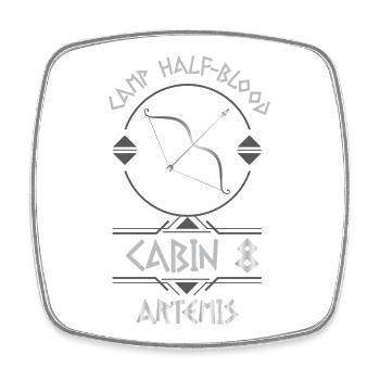 Cabin #8 in Camp Half Blood, Child of Artemis - Square fridge magnet - white - Front