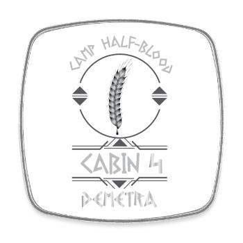 Cabin #4 in Camp Half Blood, Child of Demetra - Square fridge magnet - white - Front