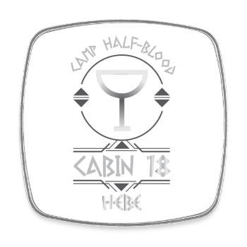 Cabin #18 in Camp Half Blood, Child of Hebe - Square fridge magnet - white - Front