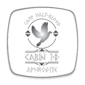 Cabin #10 in Camp Half Blood, Child of Aphrodite - Square fridge magnet - white - Front