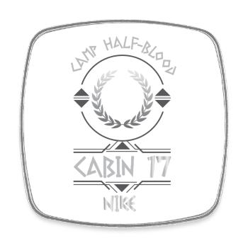 Cabin #17 in Camp Half Blood, Child of Goddess Nik - Square fridge magnet - white - Front
