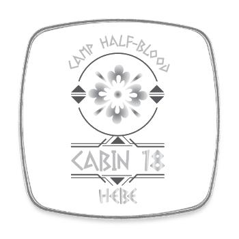 Cabin #18 in Camp Half Blood, Child of Hebe - Square fridge magnet - white - Front