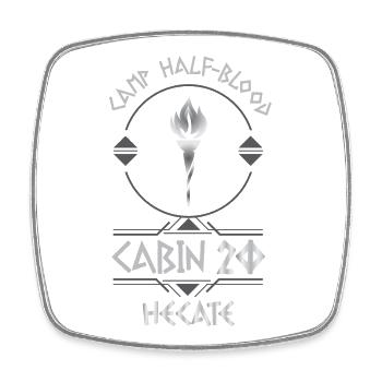 Cabin #20 in Camp Half Blood, Child of Hecate - Square fridge magnet - white - Front