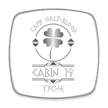 Cabin #19 in Camp Half Blood, Child of Tyche - Square fridge magnet - white - Front