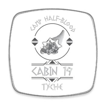 Cabin #19 in Camp Half Blood, Child of Tyche - Square fridge magnet - white - Front