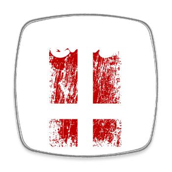 Norge | Norway with Norwegian flag - Square fridge magnet - white - Front