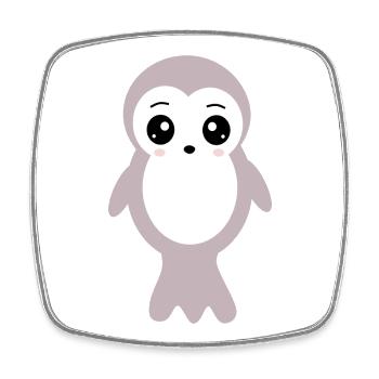 Kawaii phoque phoques phoques phoques animaux kawaii - Magnet carré - blanc - Devant