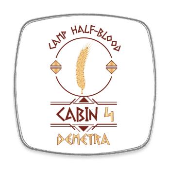 Cabin #4 in Camp Half Blood, Child of Demetra - Square fridge magnet - white - Front