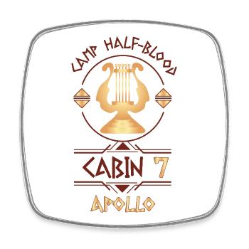 Cabin #7 in Camp Half Blood, Child of Apollo - Square fridge magnet - white - Front