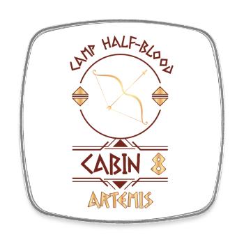 Cabin #8 in Camp Half Blood, Child of Artemis - Square fridge magnet - white - Front