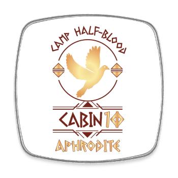 Cabin #10 in Camp Half Blood, Child of Aphrodite - Square fridge magnet - white - Front
