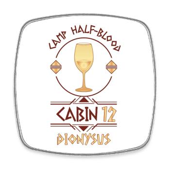 Cabin #12 in Camp Half Blood, Child of Dionysus - Square fridge magnet - white - Front