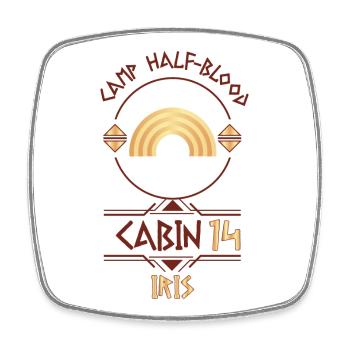 Cabin #14 in Camp Half Blood, Child of Iris - Square fridge magnet - white - Front