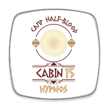 Cabin #15 in Camp Half Blood, Child of Hypnos - Square fridge magnet - white - Front
