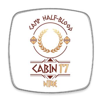 Cabin #17 in Camp Half Blood, Child of Goddess Nik - Square fridge magnet - white - Front