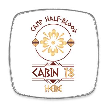 Cabin #18 in Camp Half Blood, Child of Hebe - Square fridge magnet - white - Front
