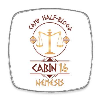 Cabin #16 in Camp Half Blood, Child of Nemesis - Square fridge magnet - white - Front
