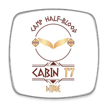 Cabin #17 in Camp Half Blood, Child of Goddess Nik - Square fridge magnet - white - Front