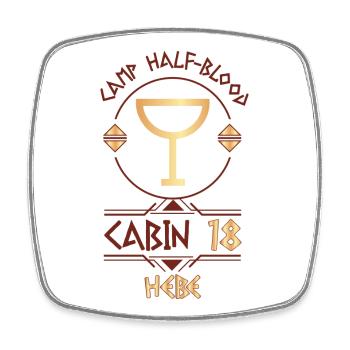 Cabin #18 in Camp Half Blood, Child of Hebe - Square fridge magnet - white - Front