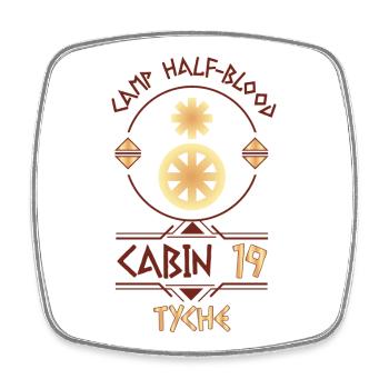 Cabin #19 in Camp Half Blood, Child of Tyche - Square fridge magnet - white - Front