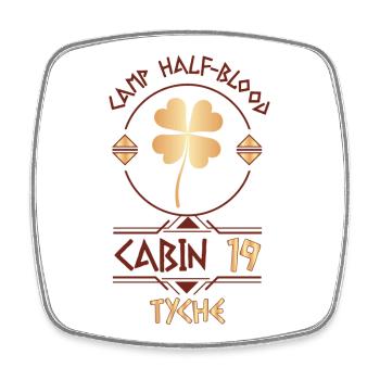 Cabin #19 in Camp Half Blood, Child of Tyche - Square fridge magnet - white - Front