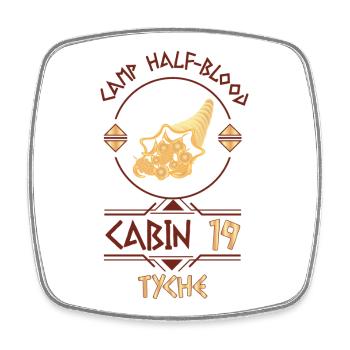 Cabin #19 in Camp Half Blood, Child of Tyche - Square fridge magnet - white - Front