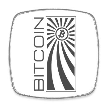 Bitcoin BTC Logo - Square fridge magnet - white - Front