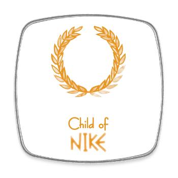 Child of Goddess Nik - Square fridge magnet - white - Front