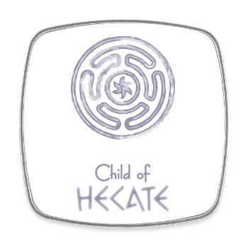 Child of Hecate – Percy Jackson inspired design - Square fridge magnet - white - Front
