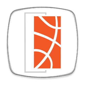 Basketball Basketballer - Viereckiger Kühlschrankmagnet - Weiß - Vorne