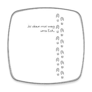 bi daun moi away around the corner - I'm then away around the corner - Square fridge magnet - white - Front