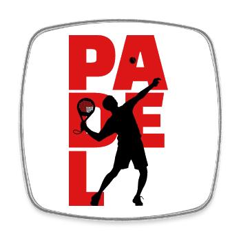 Schläger Spieler Ball Spruch Padel Freizeit - Viereckiger Kühlschrankmagnet - Weiß - Vorne