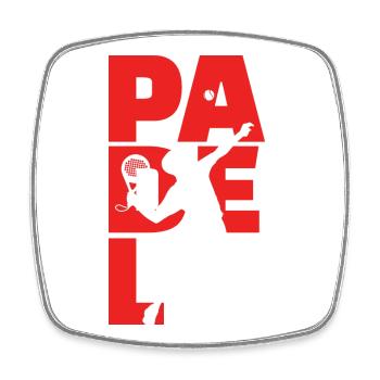 Padel Spieler Spruch Schläger Tennis Training Ball - Viereckiger Kühlschrankmagnet - Weiß - Vorne
