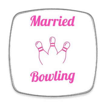 Bowler Woman - Square fridge magnet - white - Front