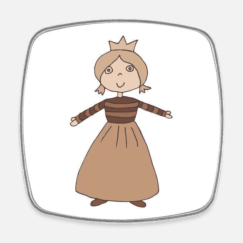 Little princess - Square fridge magnet - white